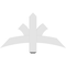 Ekena Millwork Davenport Architectural Grade PVC Gable Bracket, 36"W x 19 1/2"H x 2"D x 4"F, 13/12 Pitch GBP036X20X0204DAV00 - alternate 2